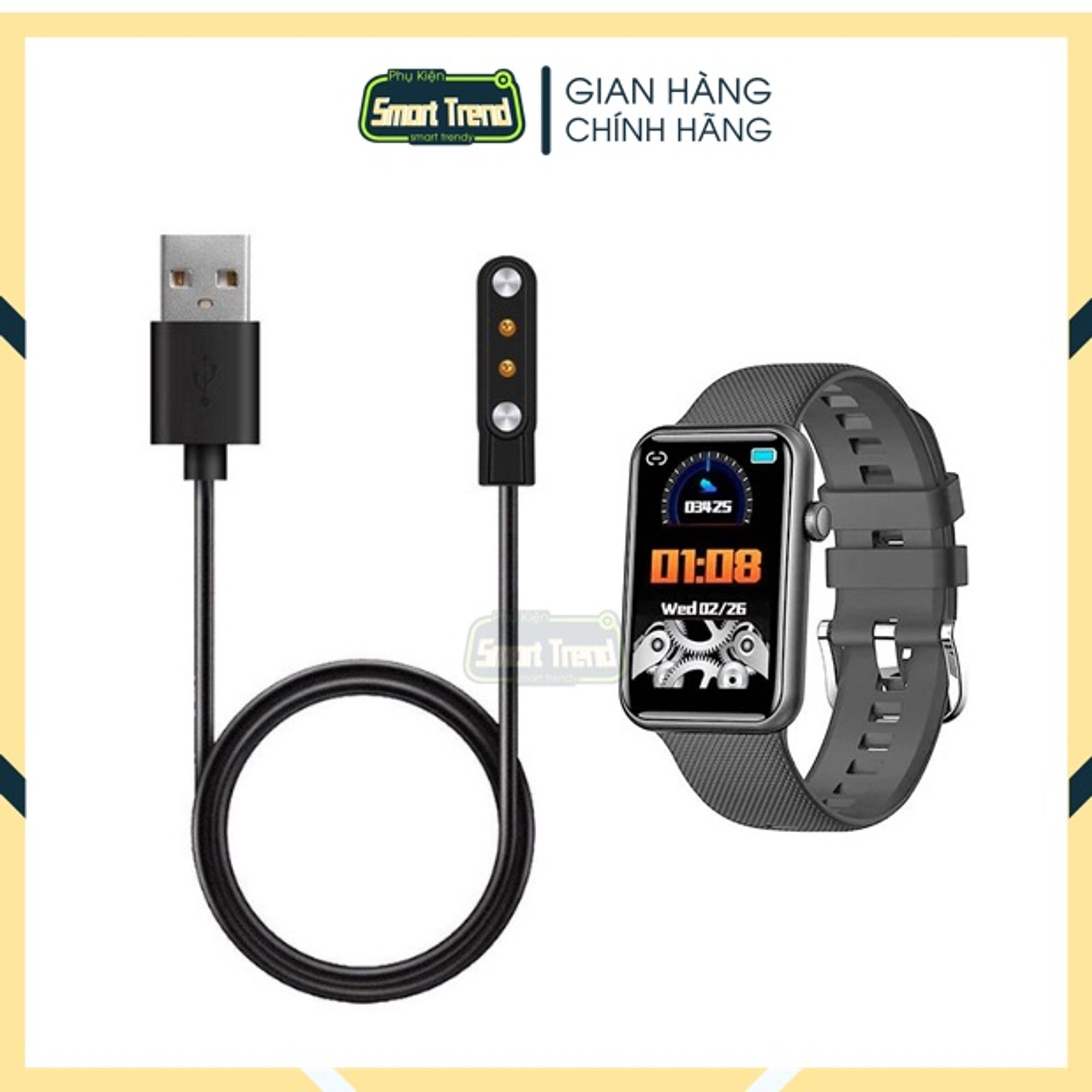 Dây Cáp Sạc USB Đồng Hồ Thông Minh Befit Watchfit 467mm Nam Châm Thay Thế