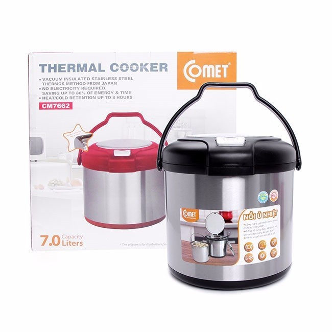 Nồi ủ nhiệt Comet CM7662 7 lít - Dung tích lớn, chất liệu inox cao cấp