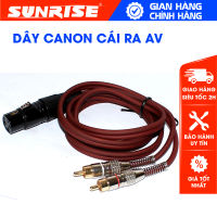 Dây Canon cái ra AV 2 đầu bông sen dây Zin dài 0.8m chống gãy lõi đồng nguyên chất cho ra âm thanh cực chuẩn - SUNRISE