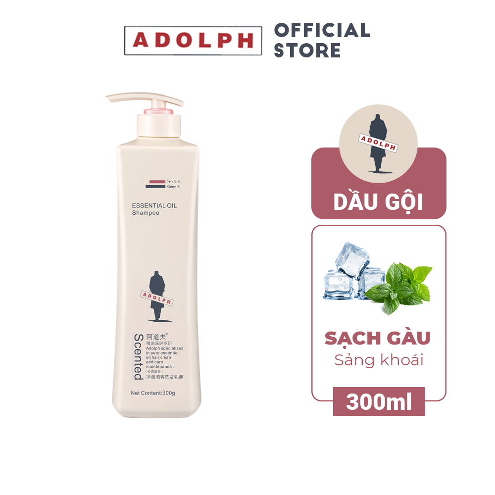 Dầu Gội Sạch Gàu Sảng Khoái Adolph Purify & Clarify Shampoo Làm Sạch Sâu Giúp Tóc Có Hương Thơm Tự Nhiên 300Ml