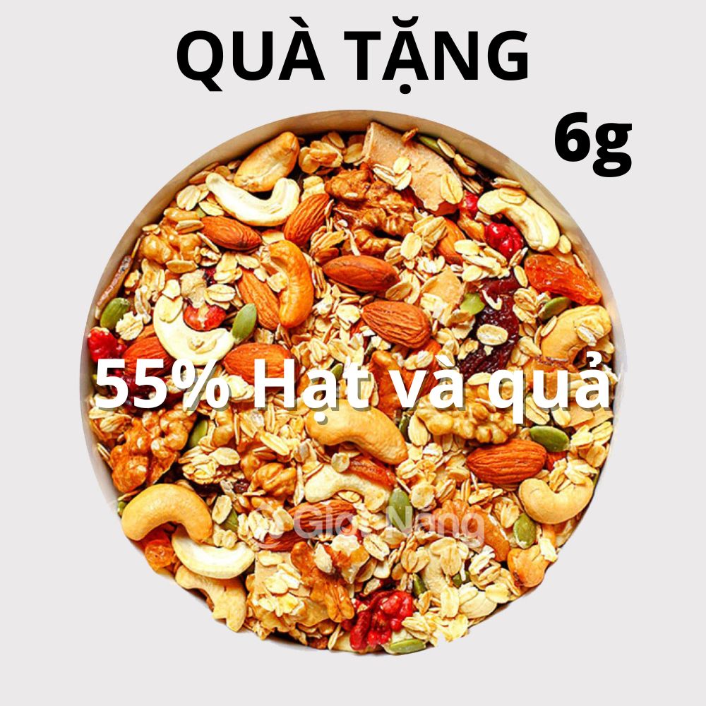Granola siêu hạt giảm cân ngũ cốc dinh dưỡng eat clean không đường hộp 500g từ Nông Sản Giọt Nắng