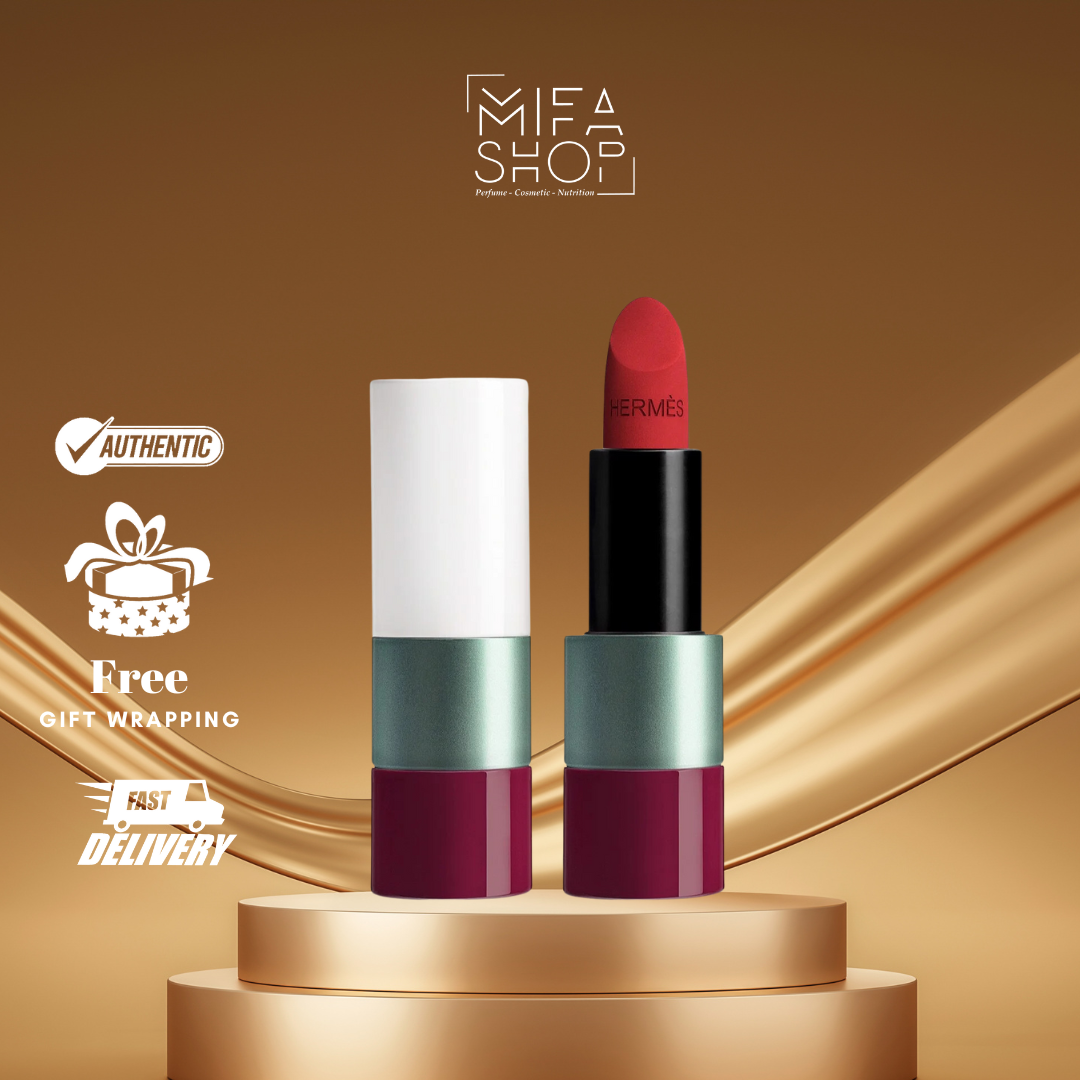 Son Hermes Matte 62 Rouge Feu -  màu đỏ san hô rạng rở cực tôn da