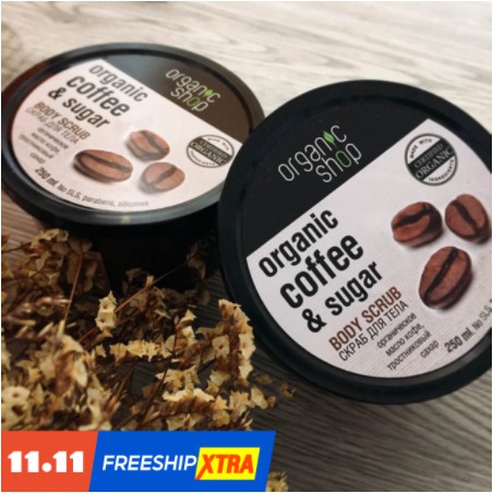 [HCM]Tẩy da chết Body Organic Shop chiết xuất từ Cà phê