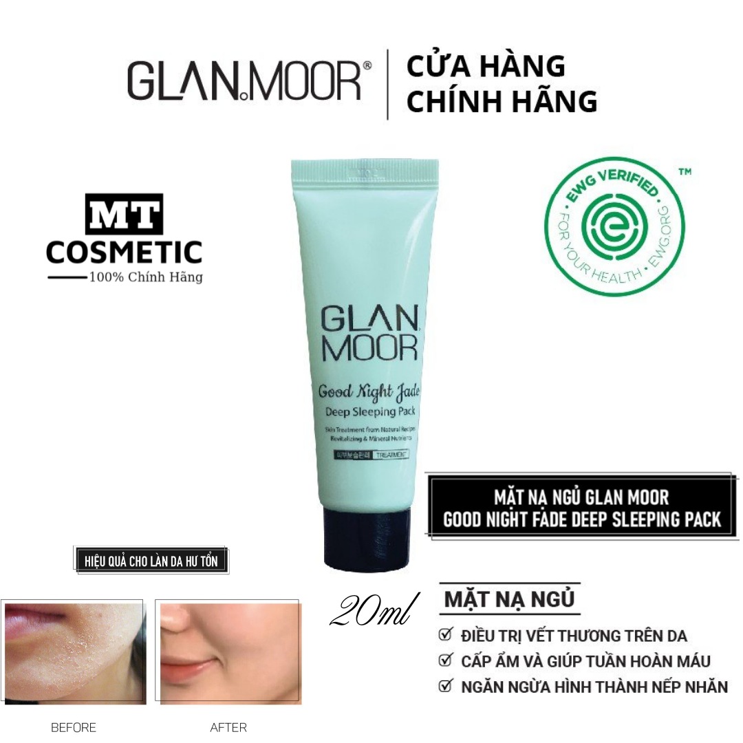 Mặt Nạ Ngủ Cấp Ẩm Chuyên Sâu Glan Moor Good Night Fade Deep Sleep Pack Mini Size 20Ml - Glanmoor Mini Size - 20Ml