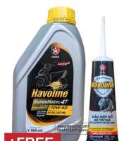 Nhớt xe ga Caltex Havoline SuperMatic 4T 800ML dầu gốc khoáng và láp [Mua 5 tặng 1 phểu]