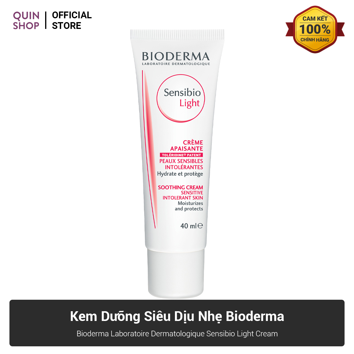 Kem Dưỡng Siêu Dịu Nhẹ Bioderma Laboratoire Dermatologique Sensibio Light Cream