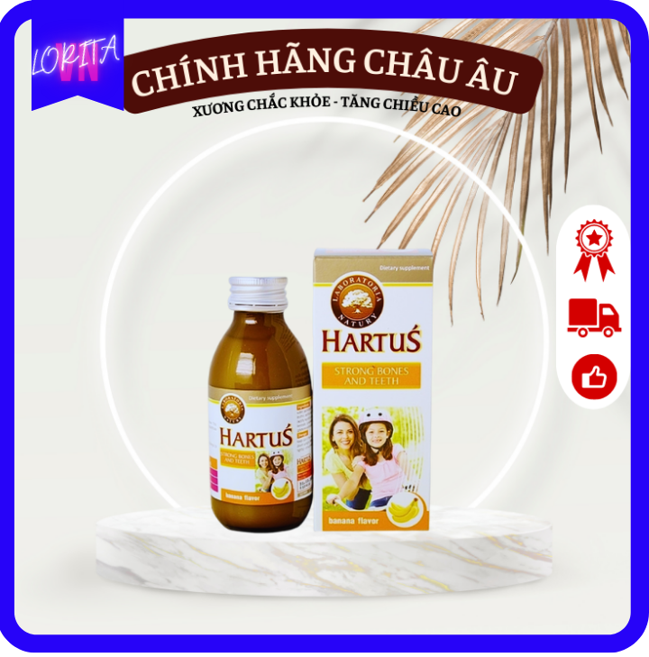 (BỘ VITAMIN) BỔ SUNG CANXI TỰ NHIÊN Hartus’ Strong Bones & Teeth (Hartus’ Calci) – Khuyên dùng cho p