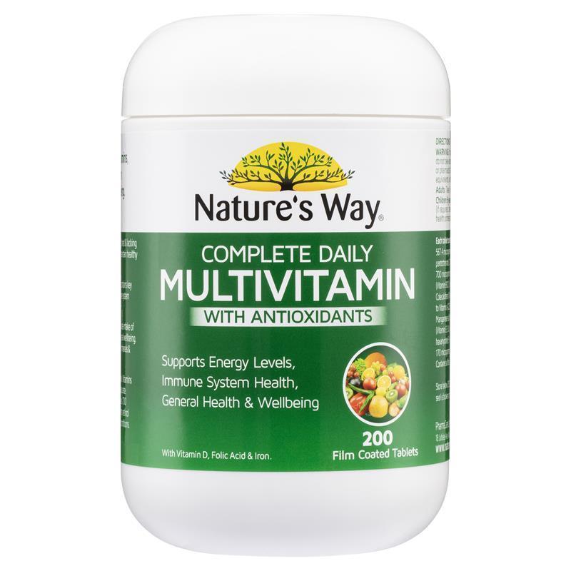 TPCN  Vitamin tổng hợp Úc Nature’s Way Complete Daily multivitamin - 200v bổ sung Vitamins