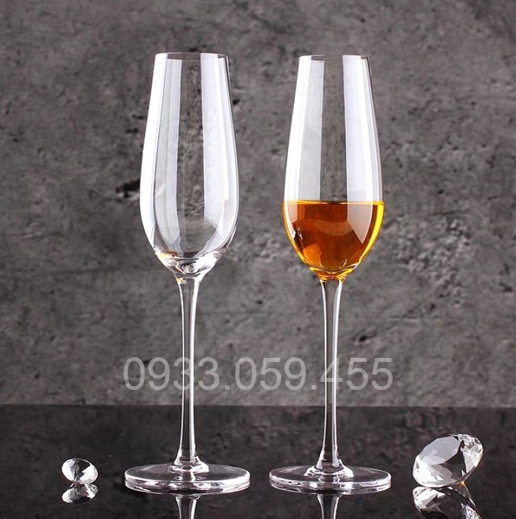 Bộ 6 Ly uống Rượu Vang Sâm Panh Pha Lê 165ml cốc thủy tinh kiểu uống Champagne Sang Trọng Ly thủy tinh cao cấp uống vang đỏ Ly Ruou Vang wine glass