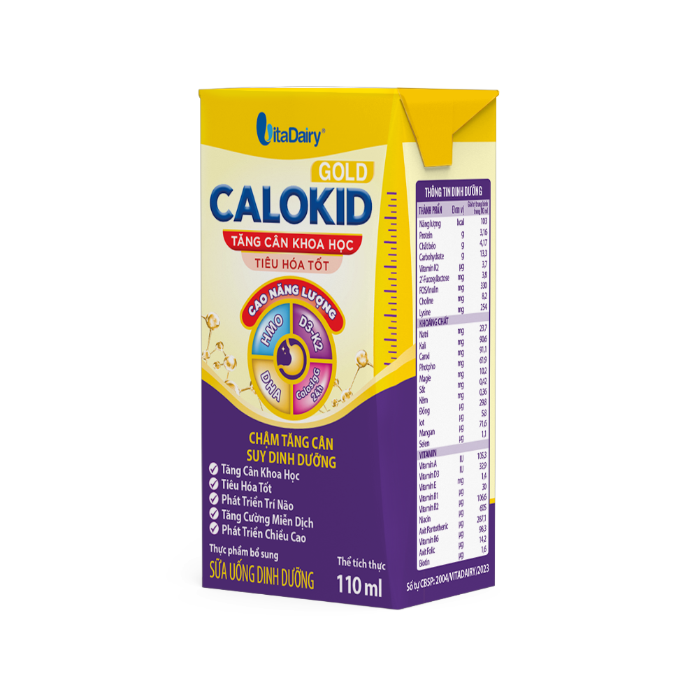 SUDD CALOKID GOLD 110ml giúp bé tăng cân khoa học tiêu hóa tốt - VitaDairy