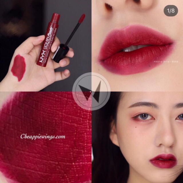 Son Kem Nyx Liquid Suede Cream Lipstick 03 Cherry Skies Đỏ Cherry 05 Orange County Cam Đỏ 02 Lifes A Beach Hồng Đào