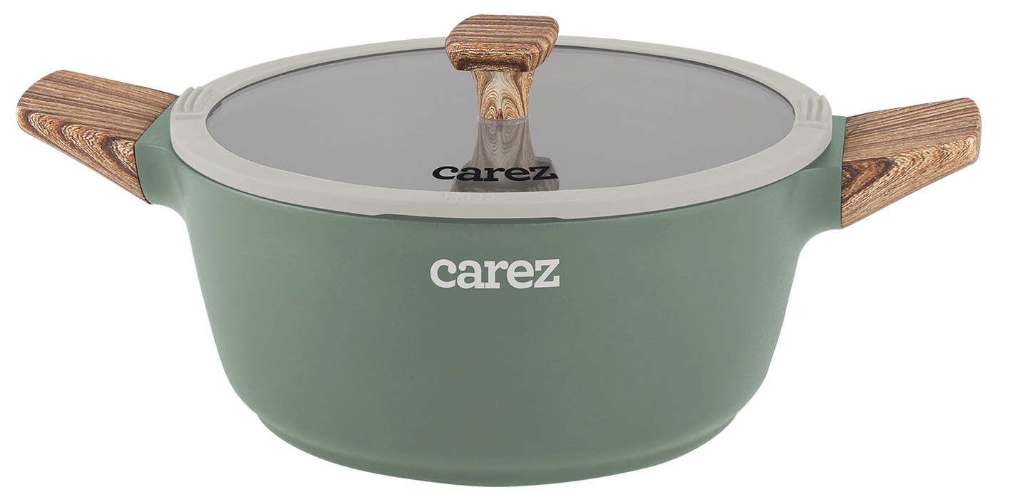 NỒI ĐÚC VÂN ĐÁ CAREZ CPC595DI18SN - Đường kính 18cm - Dung tích 16 Lít - Nhôm đúc nguyên khối 3 đáy 