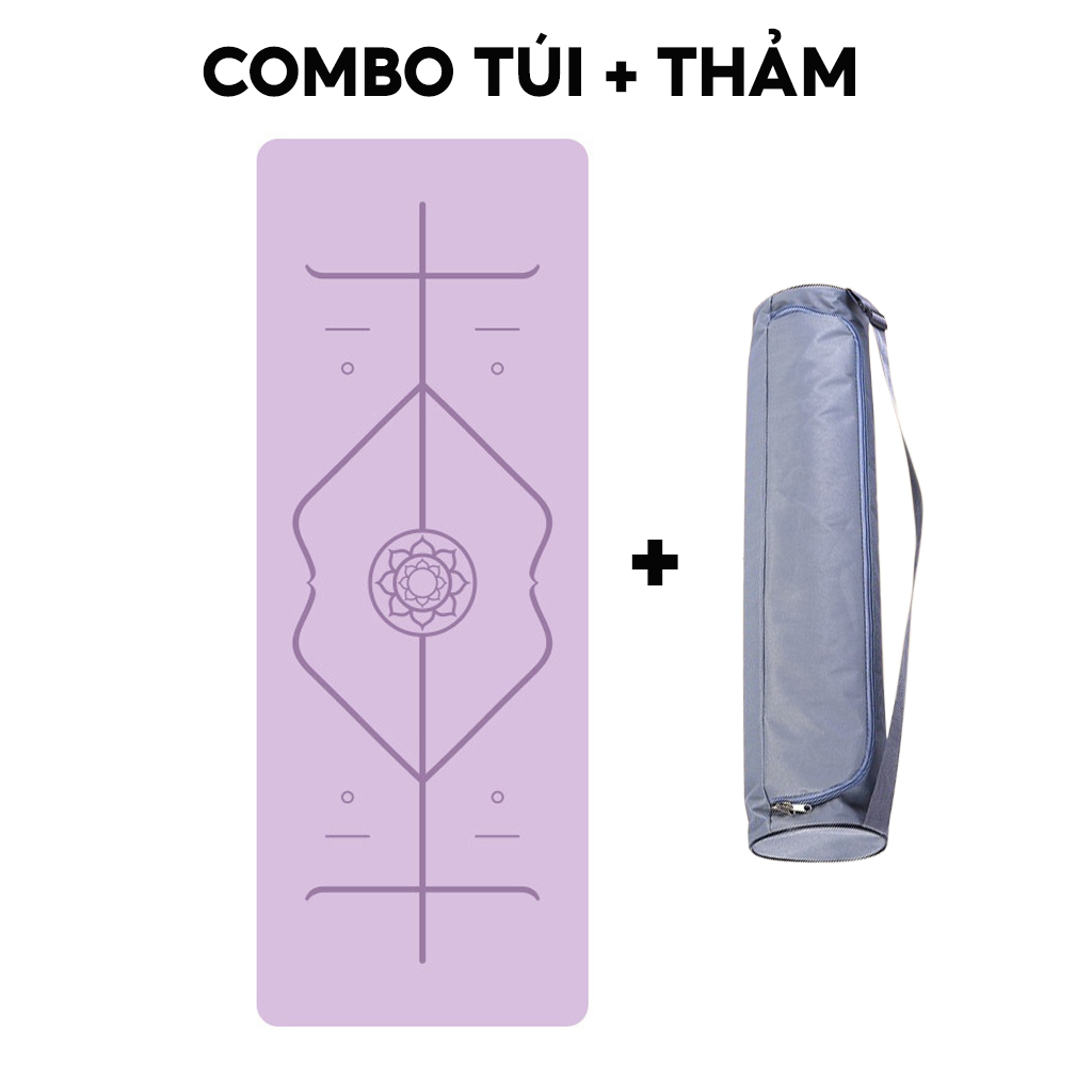 Thảm Tập Yoga Định Tuyến Da PU Cao Cấp Thảm Tập Yoga Gym Cao Su Chống Trơn Trượt Cao Cấp - Hàng chín