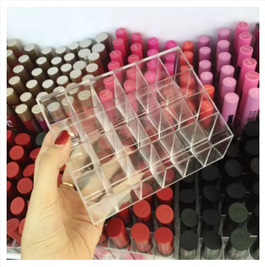 [Hcm]Khay Đựng Son 24 Lỗ/ Khay Đựng Son 24 Ô Trong Suốt Cao Cấp Đựng Đồ Trang Điểm Nhựa Cứng Trong Suốt Sạch Sẽ Dễ Tìm Mica Siêu Bền Hộp Đựng Mỹ Phẩm Kệ Mika Mộc Shop Saigon Hàng Tốt Giá Rẻ Loại Dầy Xịn
