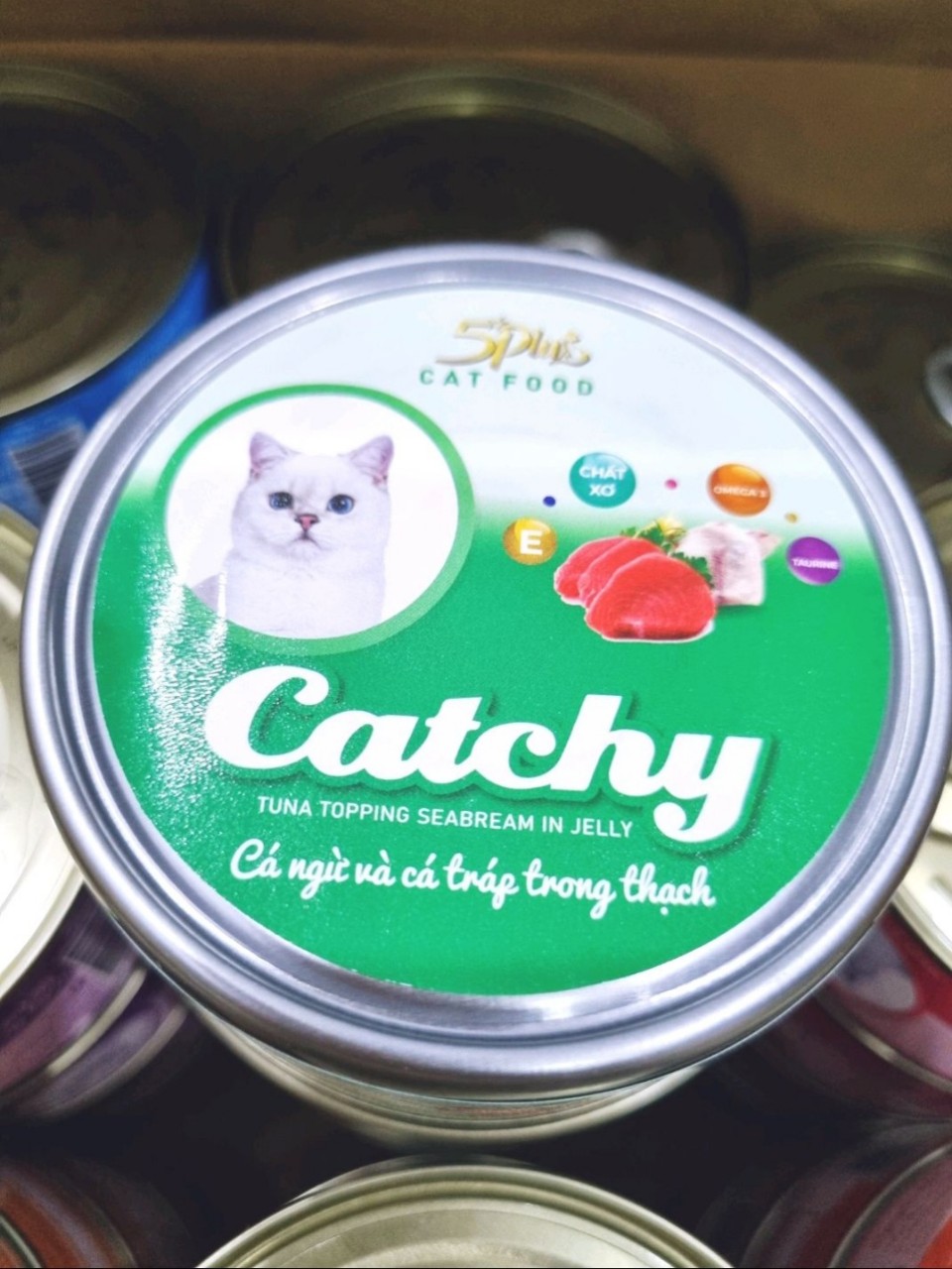 (HỎA TỐC 2H)(HÀNG MỚI)Pate Catchy lon 160g pate lon cho Mèo Bổ sung Omega 3 và 6 chất xơ vitamin E Taurine.cung cấp thêm nước cho mèo