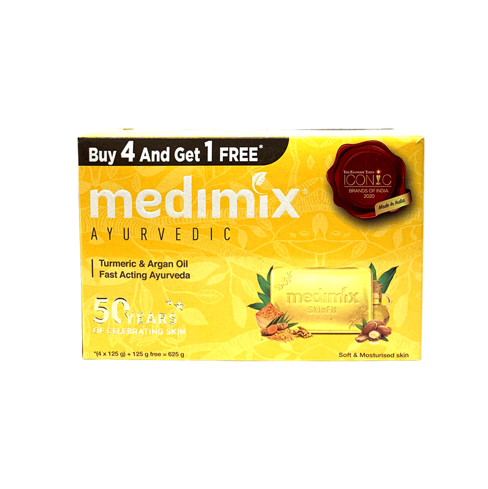 [Hcm]Combo 4 Xà Bông Thảo Dược Medimix Nghệ Và Dầu Argan 625G [Mua 4 Tặng 1]