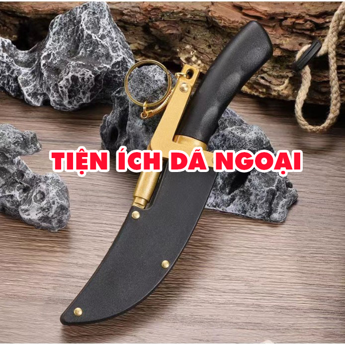 Dao Dori Tanto Mini Thép D2 Gọt hoa quả có Vỏ làm bằng nhựa ABS làm móc cheo chìa khóa