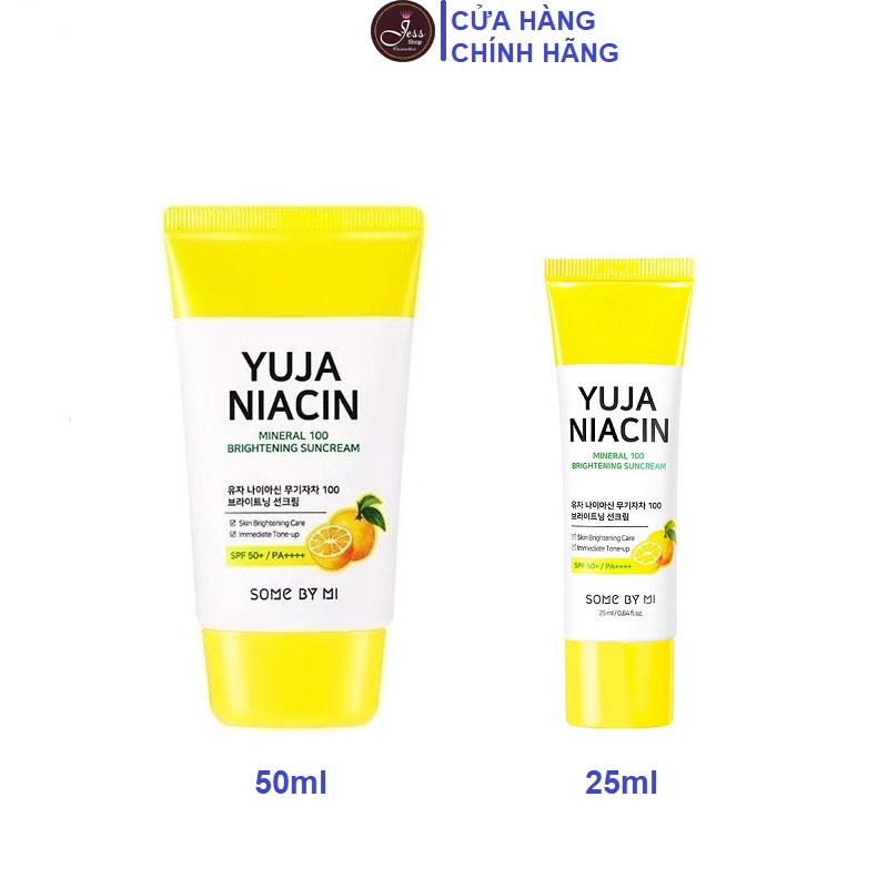 Kem Chống Nắng Nâng Tông Da Some By Mi Yuja Niacin Mineral 100 Brightening Suncream 25Ml Và 50Ml