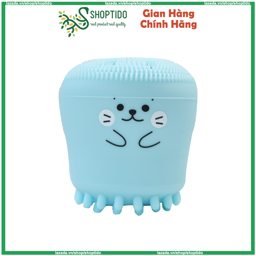 Mút Rửa Mặt và Masage Bạch Tuộc Béo Dewytree Silicon Brush xanh ngọc NPP Shoptido