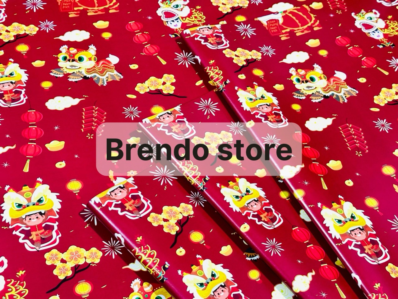 Giấy gói quà tết dán tường hoa văn xưa truyền thóng và hiện đại - VPP Brendo