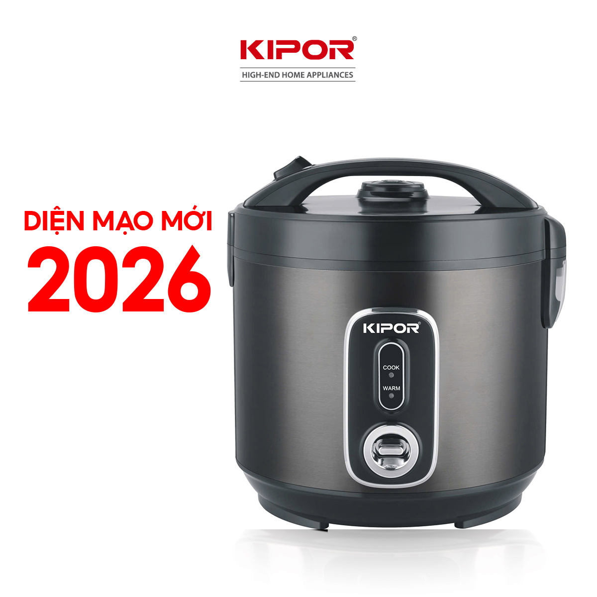 Nồi cơm điện KIPOR KP-N55918 - Dung tích 1.8L, lòng nồi niêu chống dính Ceramic dày 3mm