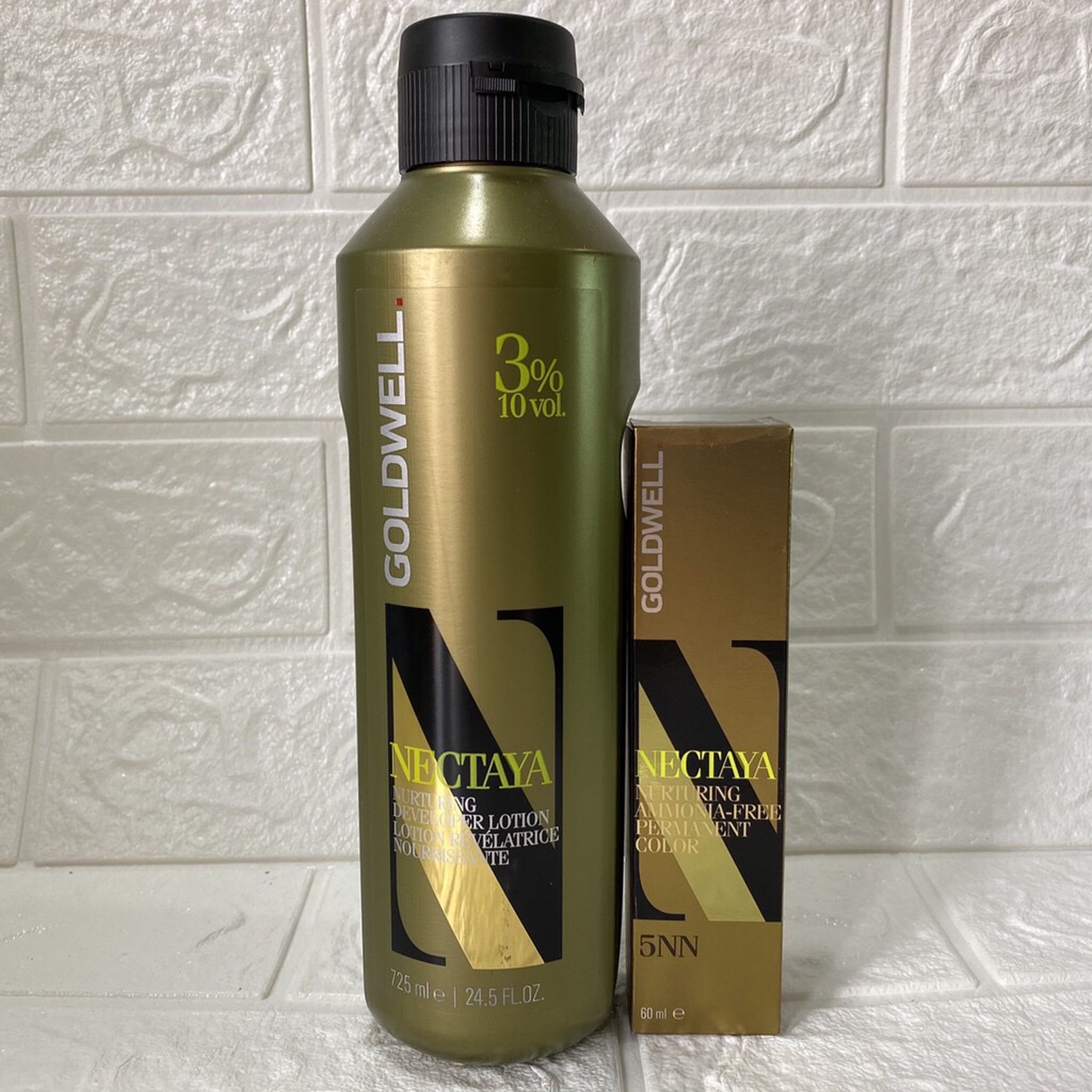 [HCM]Combo thuốc nhuộm tóc oxy Nectaya Goldwell Free Amoniac 60ml/725ml