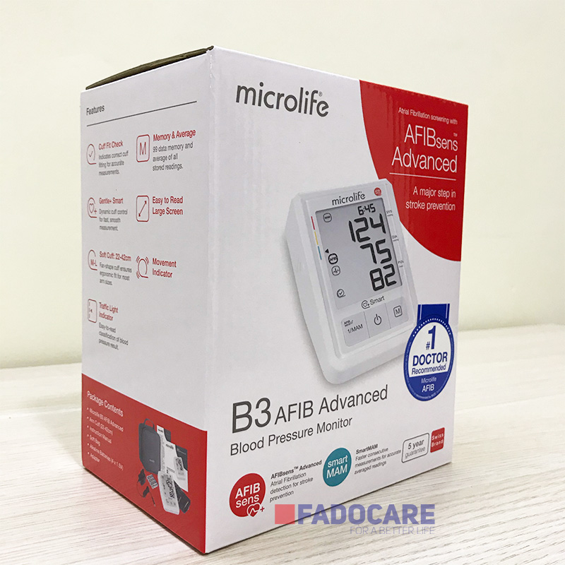 [Hcm]Máy Đo Huyết Áp Microlife B3 Afib Advanced - Cảnh Báo Nguy Cơ Đột Quỵ