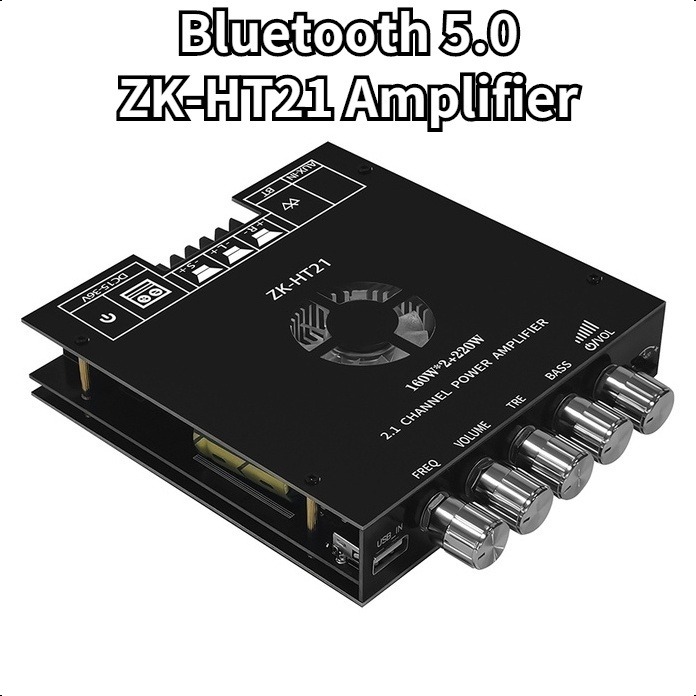 【Gói bưu điện】ZK-HT21 Mô-đun bộ khuếch đại công suất kỹ thuật số bluetooth ZK-HT21 2.1 Kênh TDA7498E