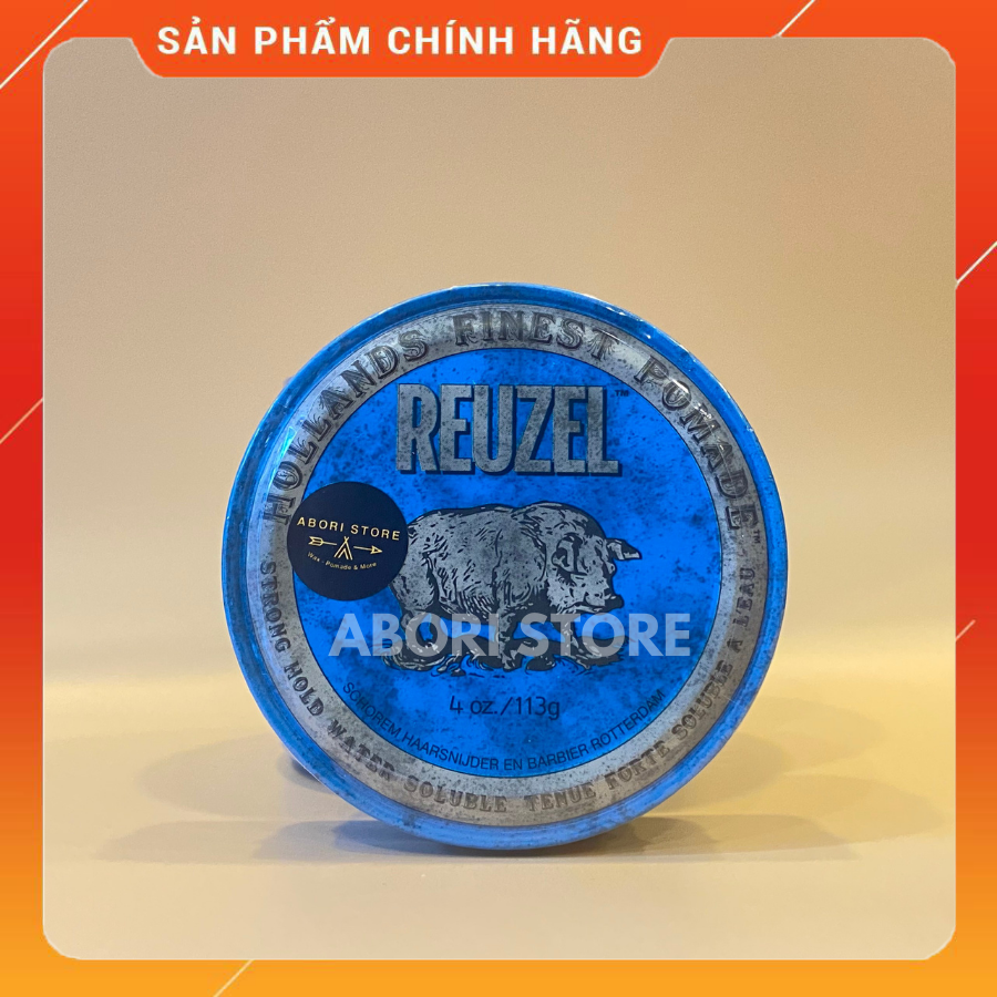 Sáp vuốt tóc Reuzel Blue Pomade [Chính Hãng] độ bóng cao giảm dần theo thời gian dễ gội rửa dành cho mọi loại tóc