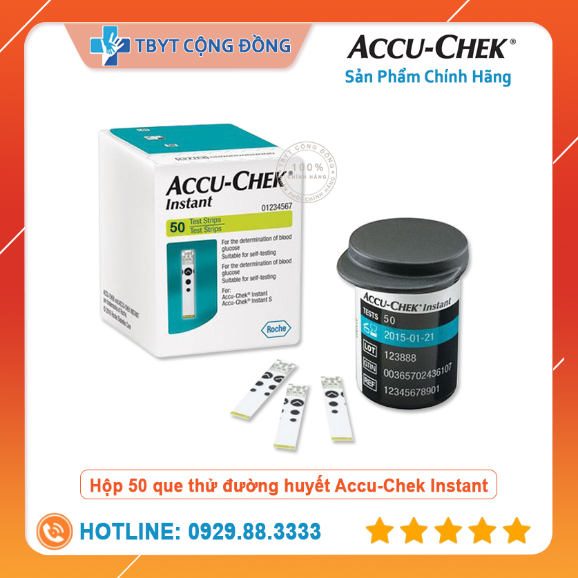 Que Thử Đường Huyết Accu-Chek Instant Hộp 50 Que