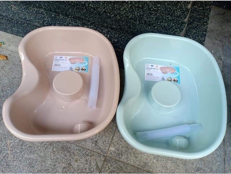 Thau máng gội đầu tại gường - Chậu gội đầu cho người già bệnh nhận bà bầu