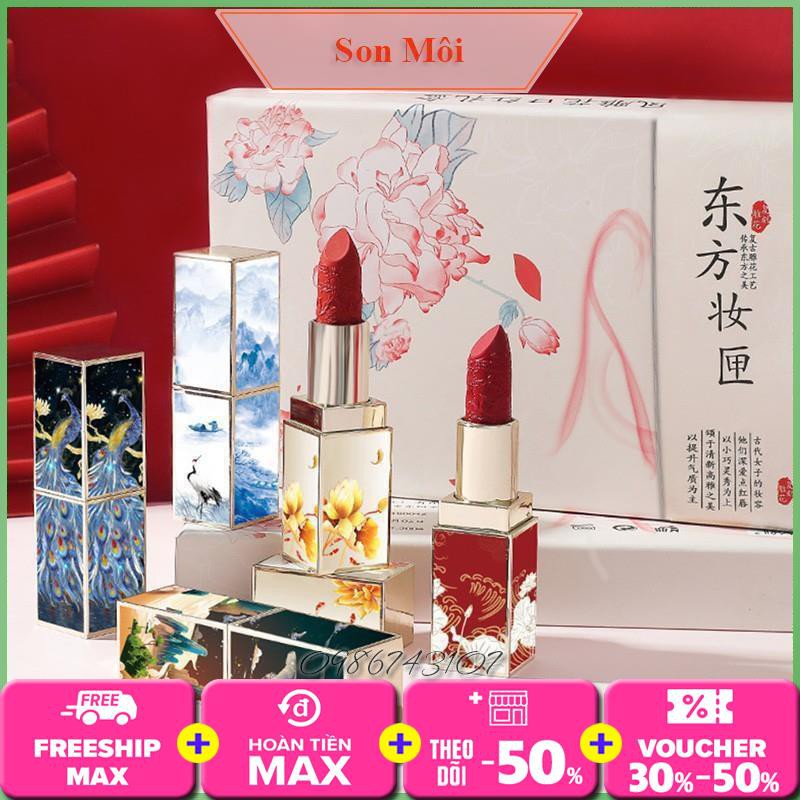 Son môi lì khắc nổi 3D phong cách Trung Hoa DROHOO mướt mịn quý phái