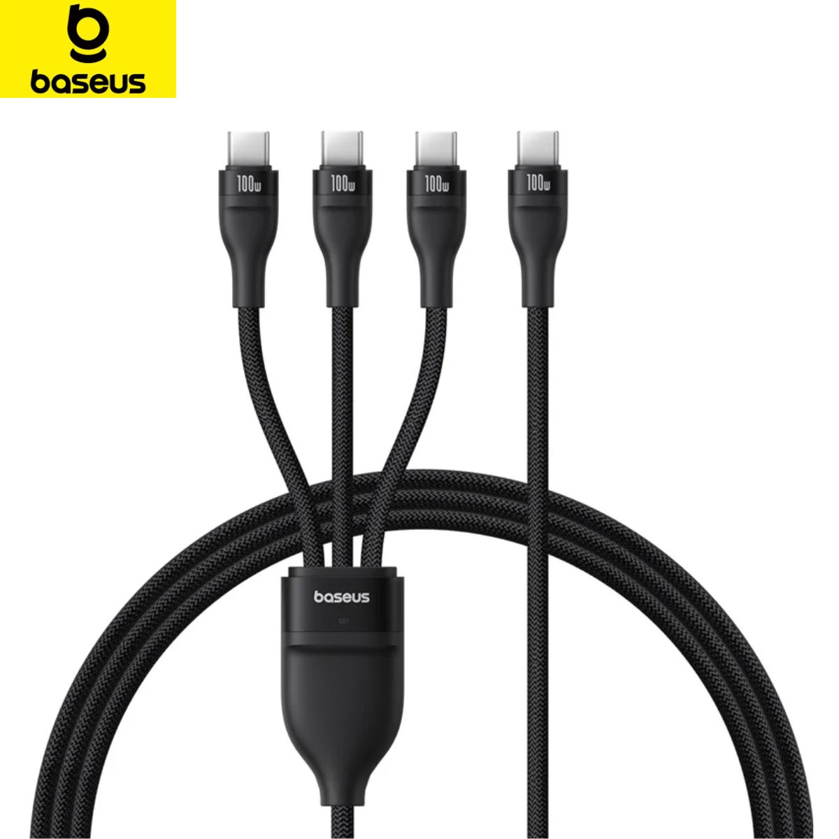 Cáp Sạc Nhanh Baseus Flash Series 3 Đa Năng 100W 3in1 ( Type-C to 3* Type-C ) dài 1.5M