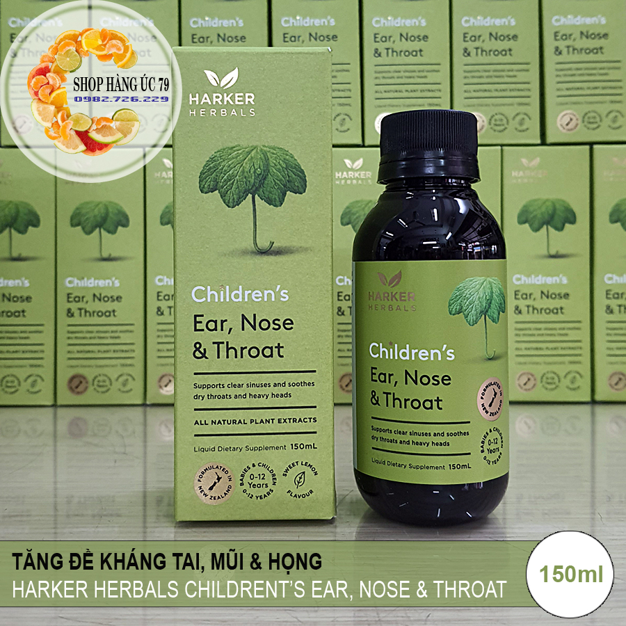 Tăng Đề Kháng Tai Mũi & Họng - Harker Herbals Ear Nose & Throat 150Ml