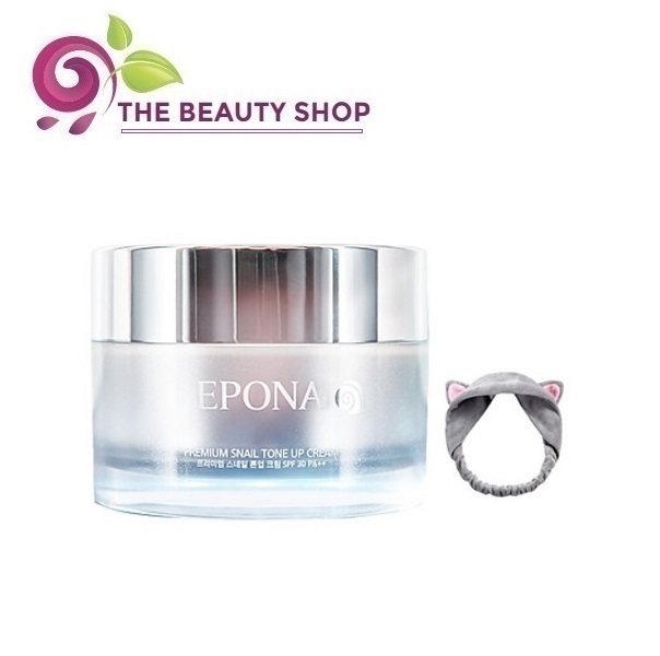 [HCM]Kem Dưỡng Trắng Nâng Tone Mỏng Nhẹ Tự Nhiên Epona Premium Snail Tone Up Cream SPF30 PA++ 50ml Tặng Băng đô vải nhung