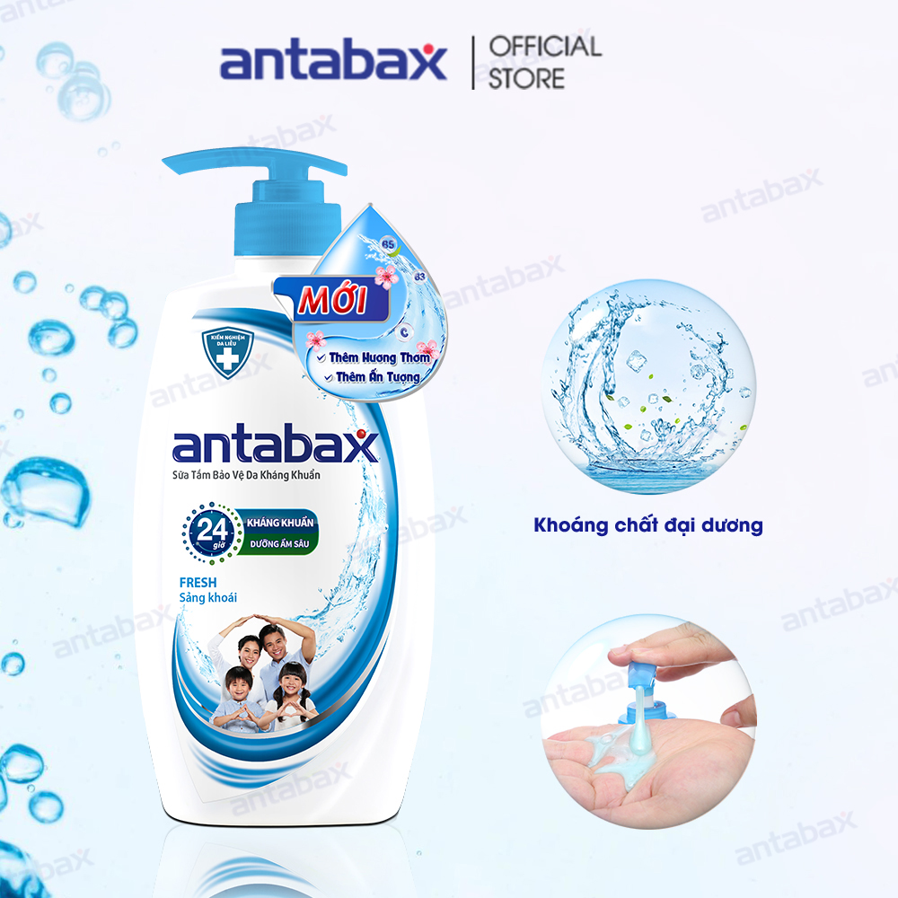 [Hcm]Sữa Tắm Bảo Vệ Da Kháng Khuẩn Antabax Fresh Sảng Khoái 900Ml