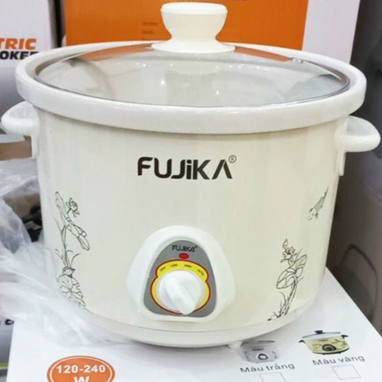 Nồi nấu cháo cho bé nồi kho cá FUJIKA FJ-KC1.5L - FJ-KC2.5L nồi hầm cháo chậm Màu Ngẫu Nhiên - Chính