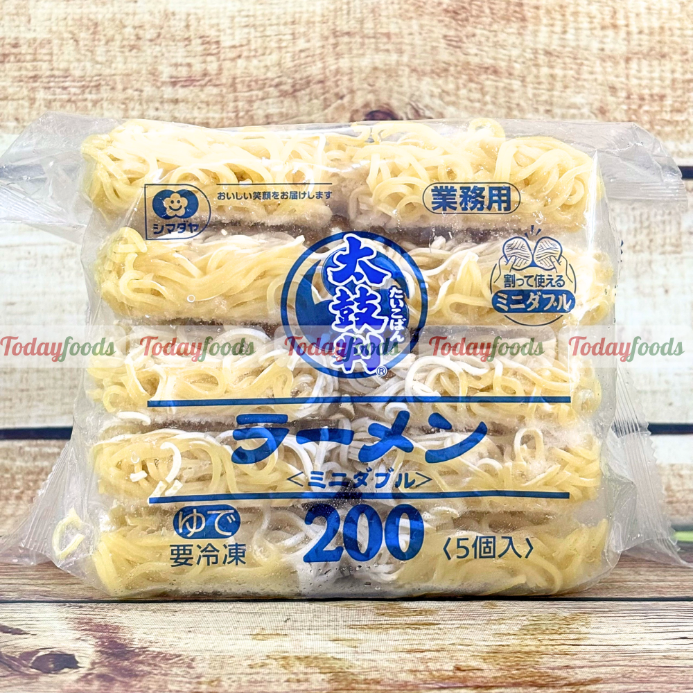 Mì Ramen Tươi Đông Lạnh Nhật Bản Shimadaya 1KG (200G x 5) – Luộc Nhanh – Sợi Mì Thẳng Dai Ngon