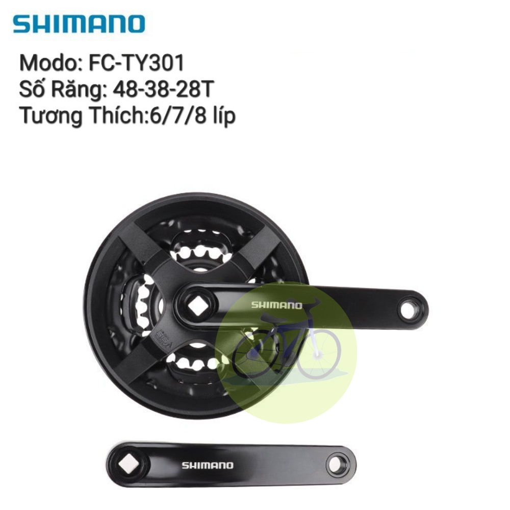 [HCM] Đùi đĩa xe đạp 3 tầng Shimano TY 301 /  Dĩa hợp kim nhôm giò đĩa thể thao 170mm