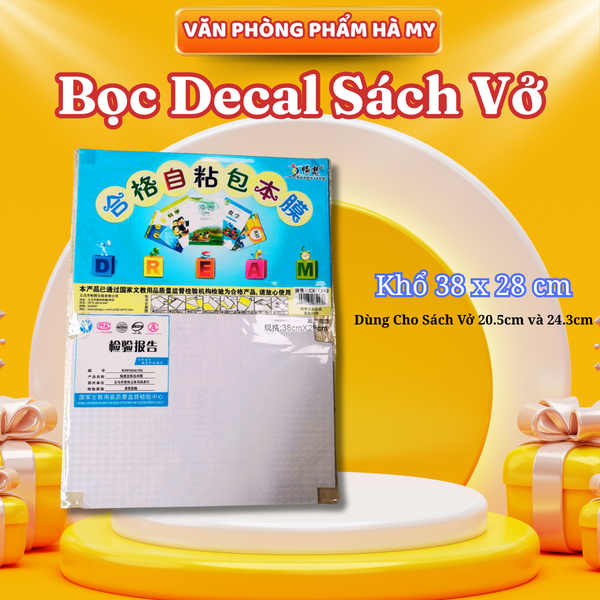 Xấp 10 Cái Bọc Sách Vở Decal Trong Suốt Bọc Decal Sách Vở Đủ Kích Thước