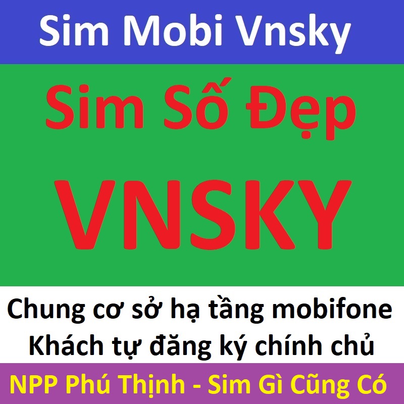 Sim mobi vnsky Miễn phí tháng đầu 60Gb