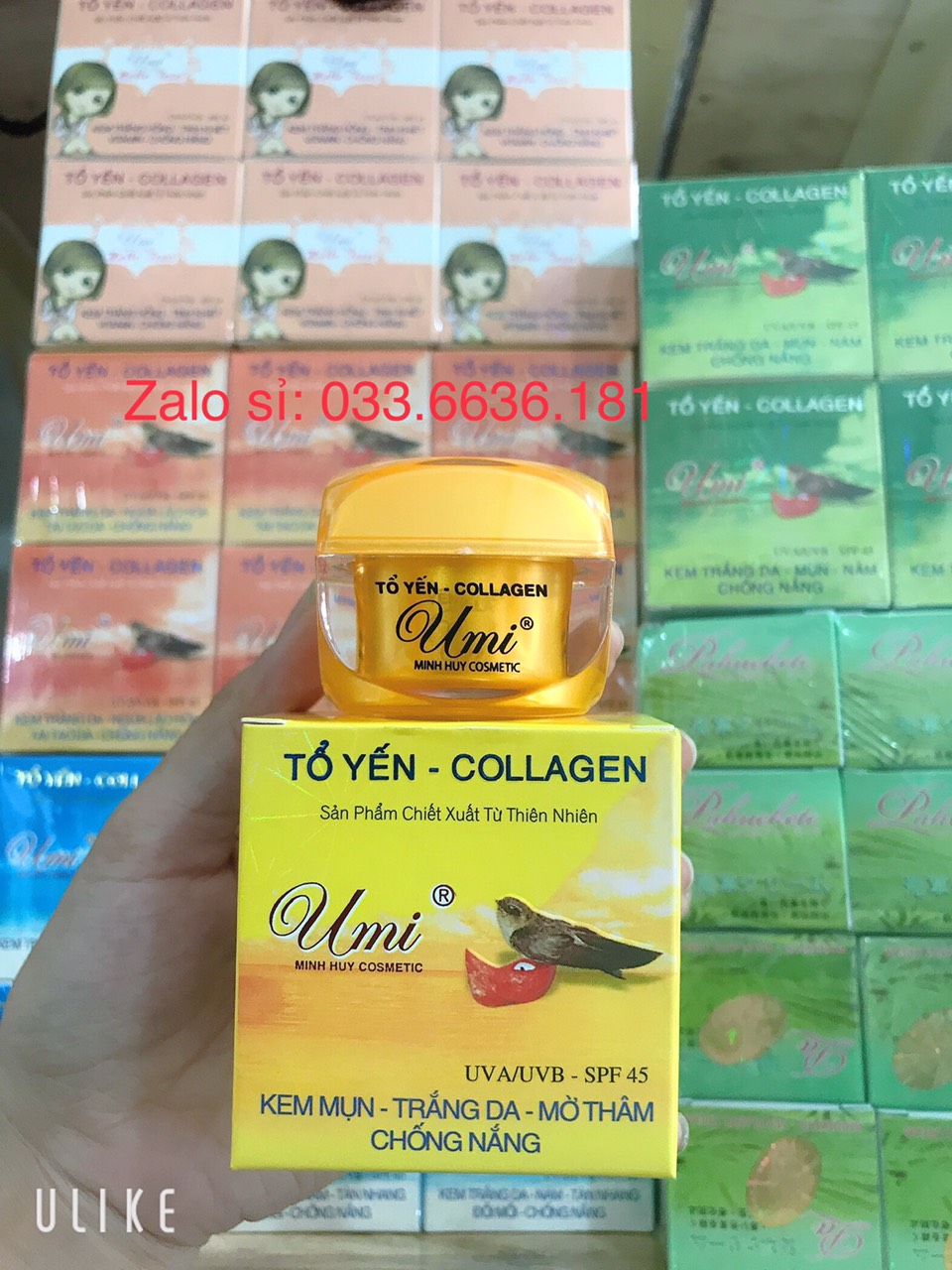 [ Chuẩn Hàng Cty 100%] Kem Umi Yến Đỏ Mụn - Trắng Da - Mờ Thâm - Chống Nắng 12G