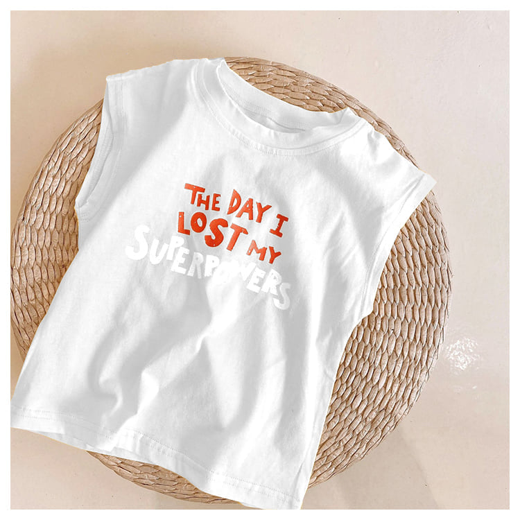 Áo ba lỗ mặc hè cho bé trai bé gái The Day chất cotton size đại đến 45kg