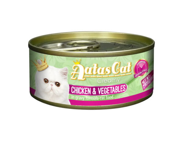 Pate Cho Mèo Aatas Cat hộp 80g Pate súp gà sợi nhuyễn cho mèo Pate Aatas Cat cho mèo từ Singapore