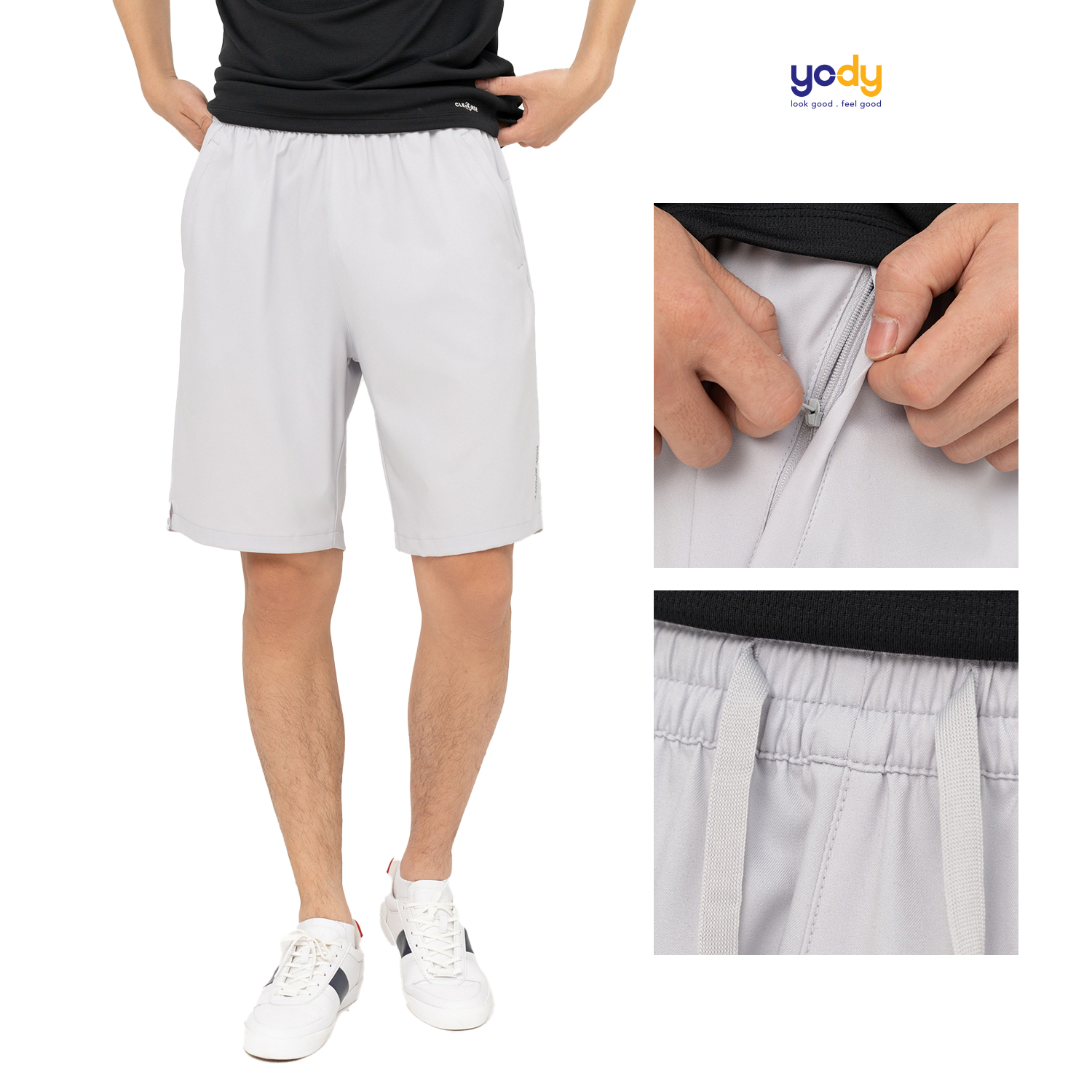 Quần short thể thao nam YODY quần đùi lưng thun thoải mái vận động SQM6021