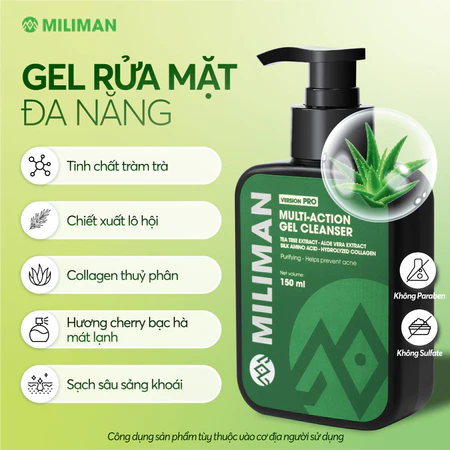 Sữa Rửa Mặt Nam MILIMAN Multi –168g