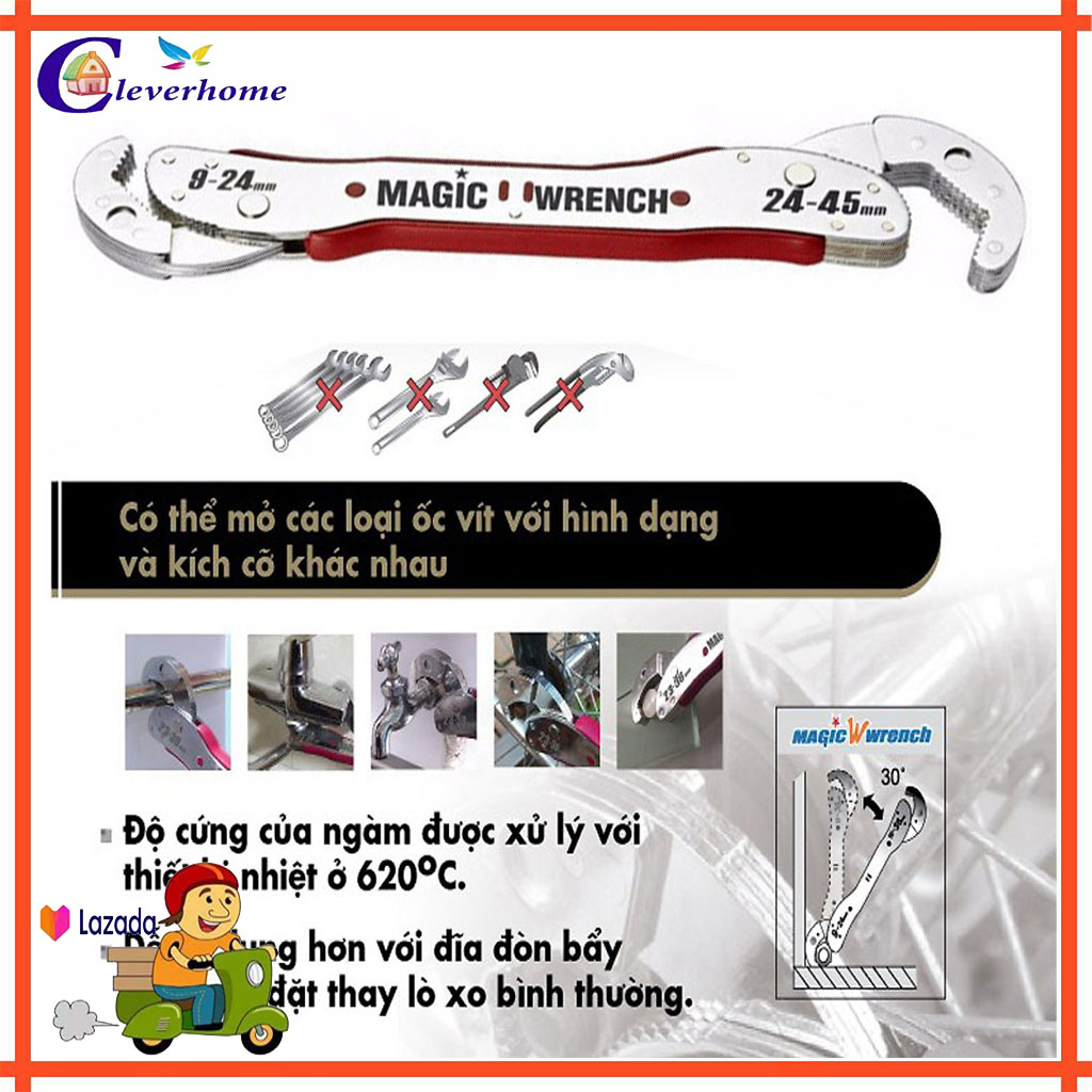 Cờ lê đa năng Magic Wrench 9-45 mm mở được mọi kích thước mọi loại ốc vít dụng cụ sửa chữa hữu ích trong gia đình bạn