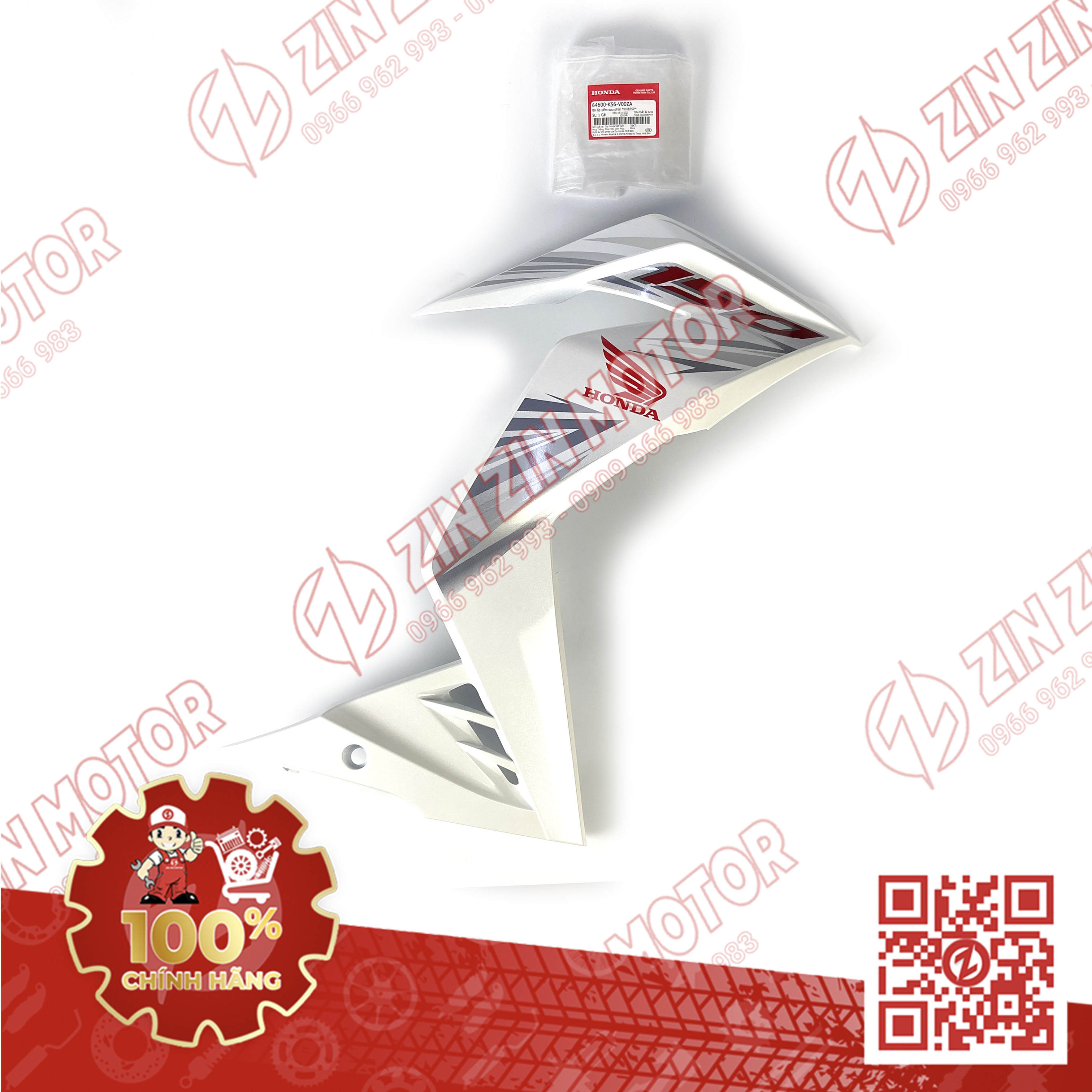 Dàn Áo Winner V1 Trắng Đen 2016 RS150 V1 V2 Phiên Bản Thể Thao Chính Hãng Honda - ZINZINMOTOR