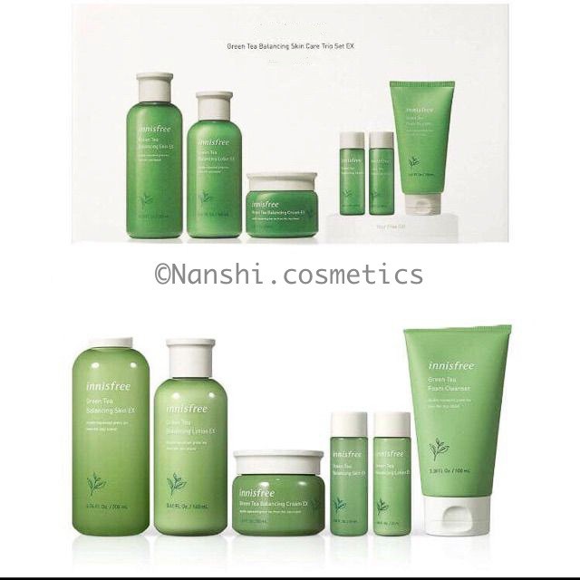 Set dưỡng da trà xanh 6 món Innisfree Green Tea Balancing Skin Care Set giúp da mềm mại và mịn màng ngăn ngừa lão hóa da không còn lo về sự lão hóa