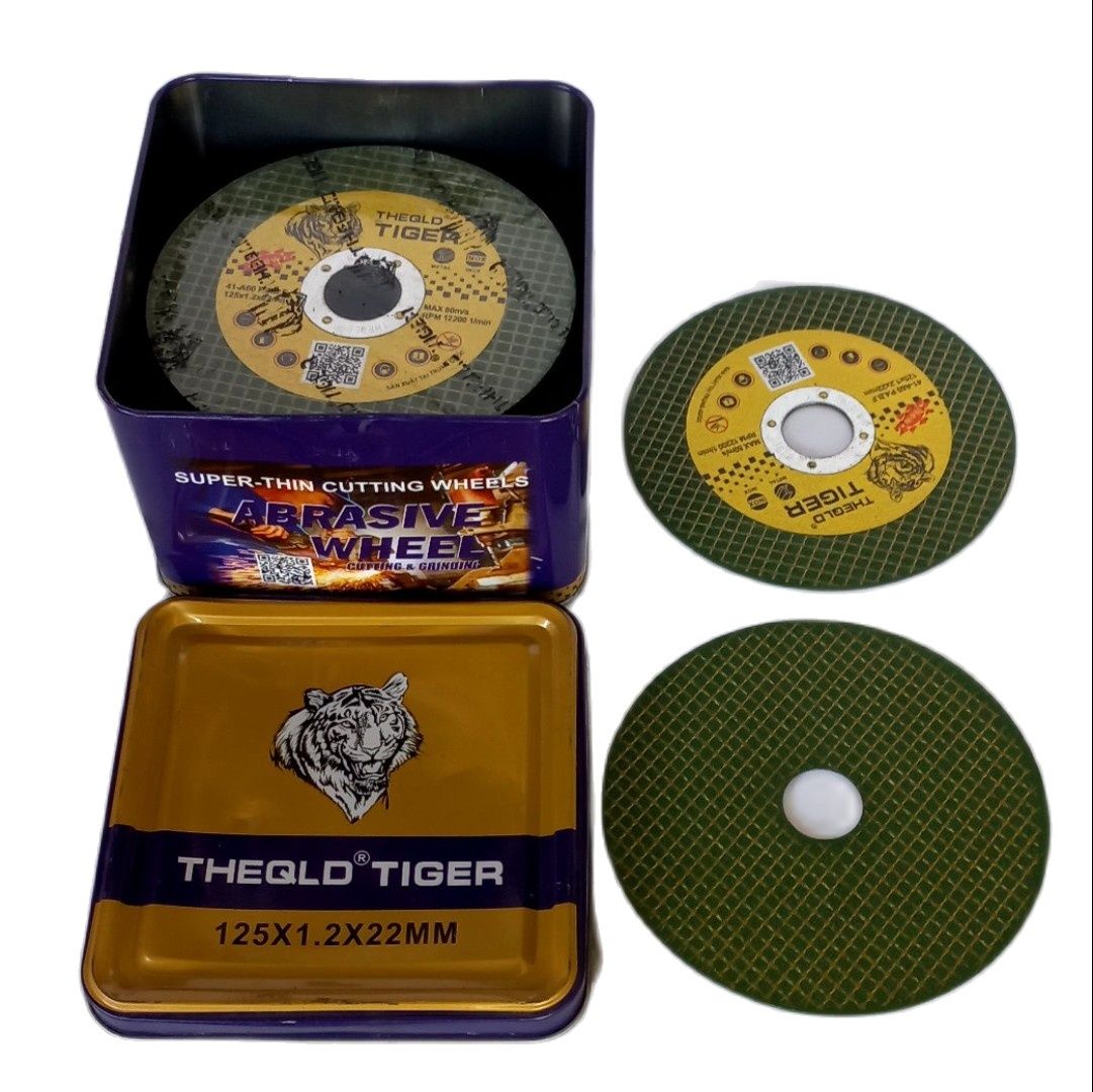 (10 viên )Đá cắt sắt /inox 1 TẤC 2 Tiger xanh hàng loại 1/đá cắt kim loại